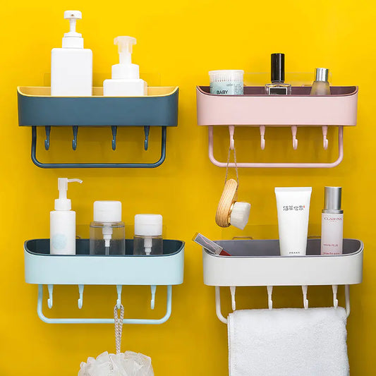 Minimalist Wall-Mounted Storage Rack for Bathroom & Kitchen