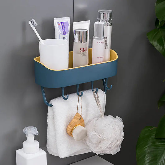 Minimalist Wall-Mounted Storage Rack for Bathroom & Kitchen
